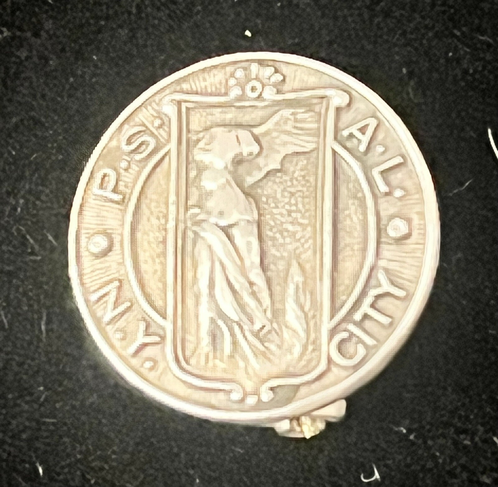 Vintage 1931 Sterling Silver P.S.A.L. New York City Pin 1.53g