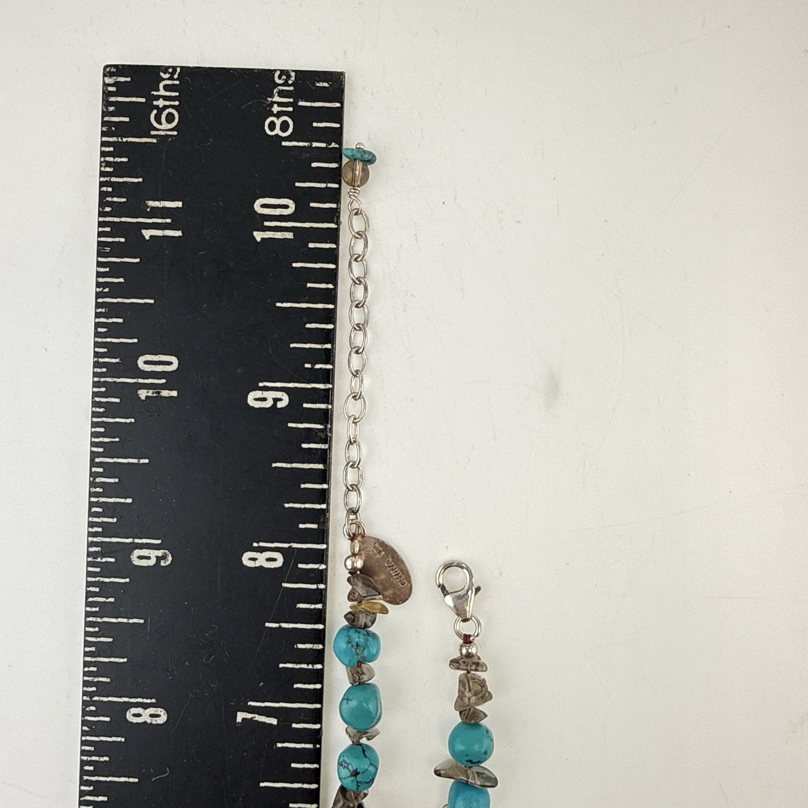 Deb Guyot Necklace Blue Turquoise Quartz Sterling Silver 925 HSN Beaded Matrix