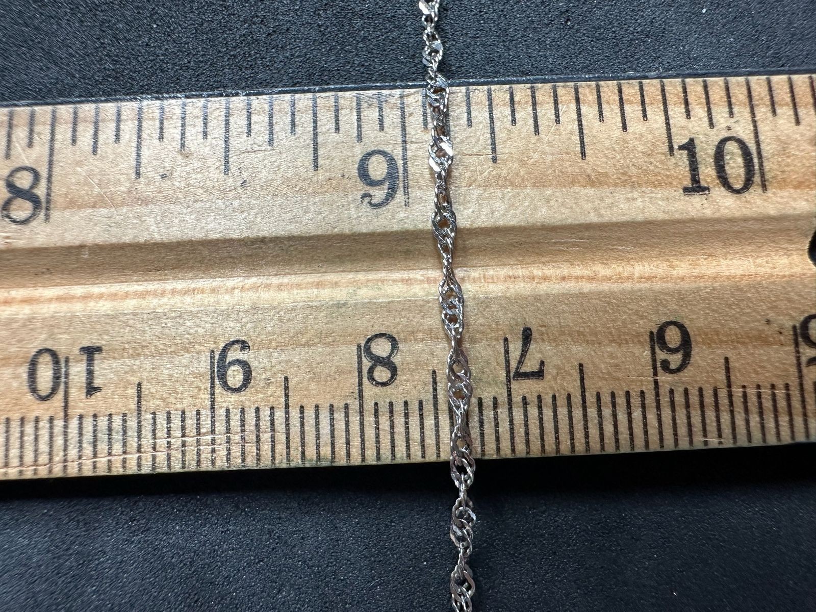 2.07g Vintage Sterling Silver 925 Rope Twist Chain Necklace 20 in M