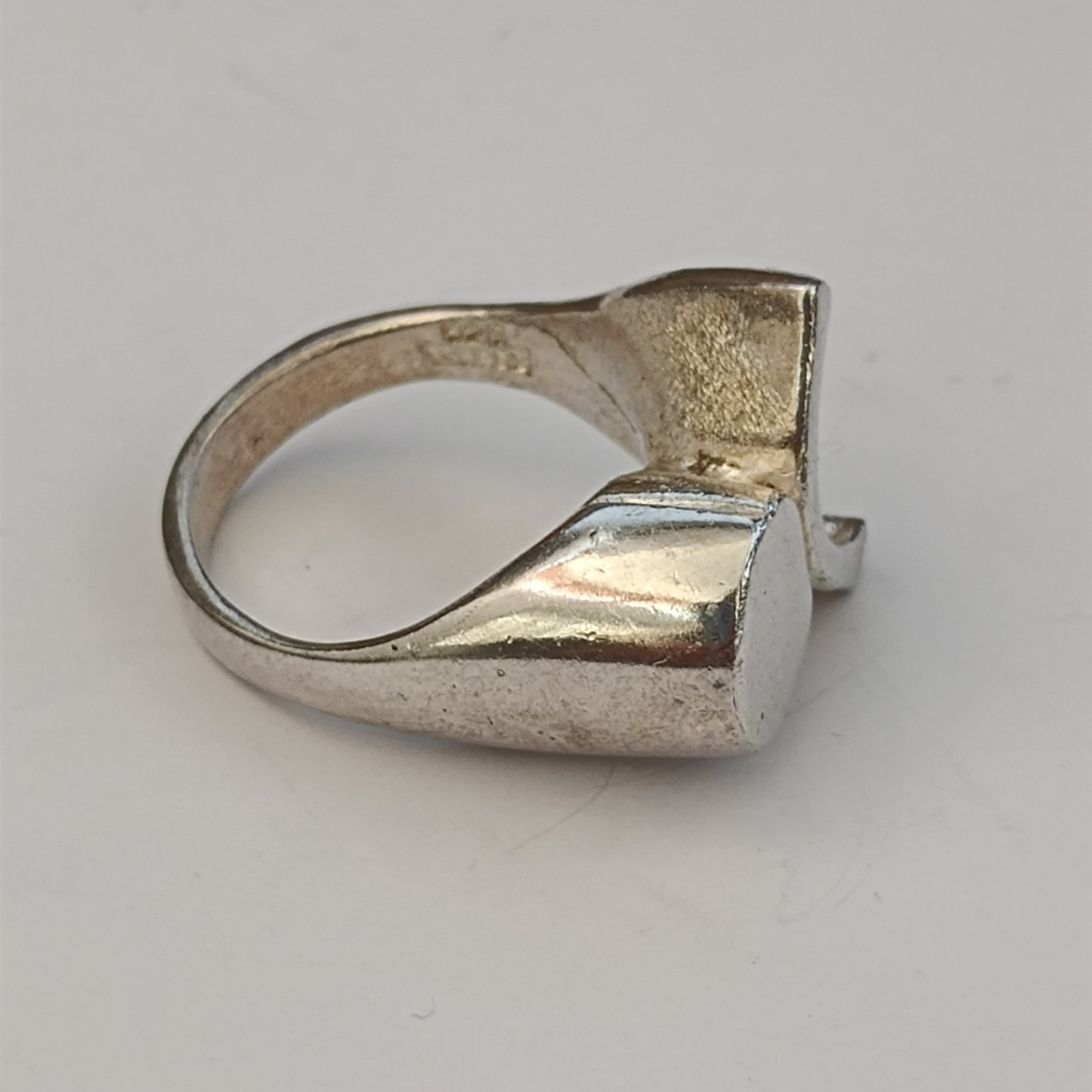 VTG Sterling Silver Ring Brutalist Modernist Sculptural Abstract Artisan OOAK 7