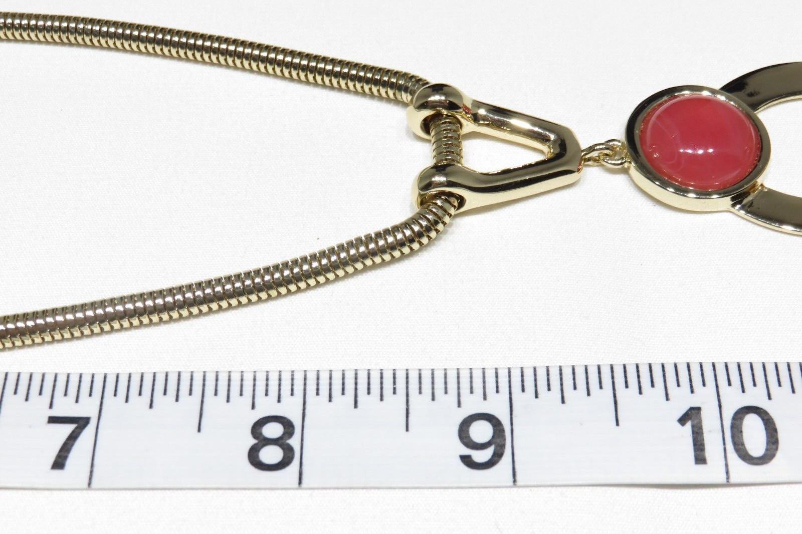 Vintage Gold Tone Pink, Orange, Cream Pendant Lot 1847S lisasfinds