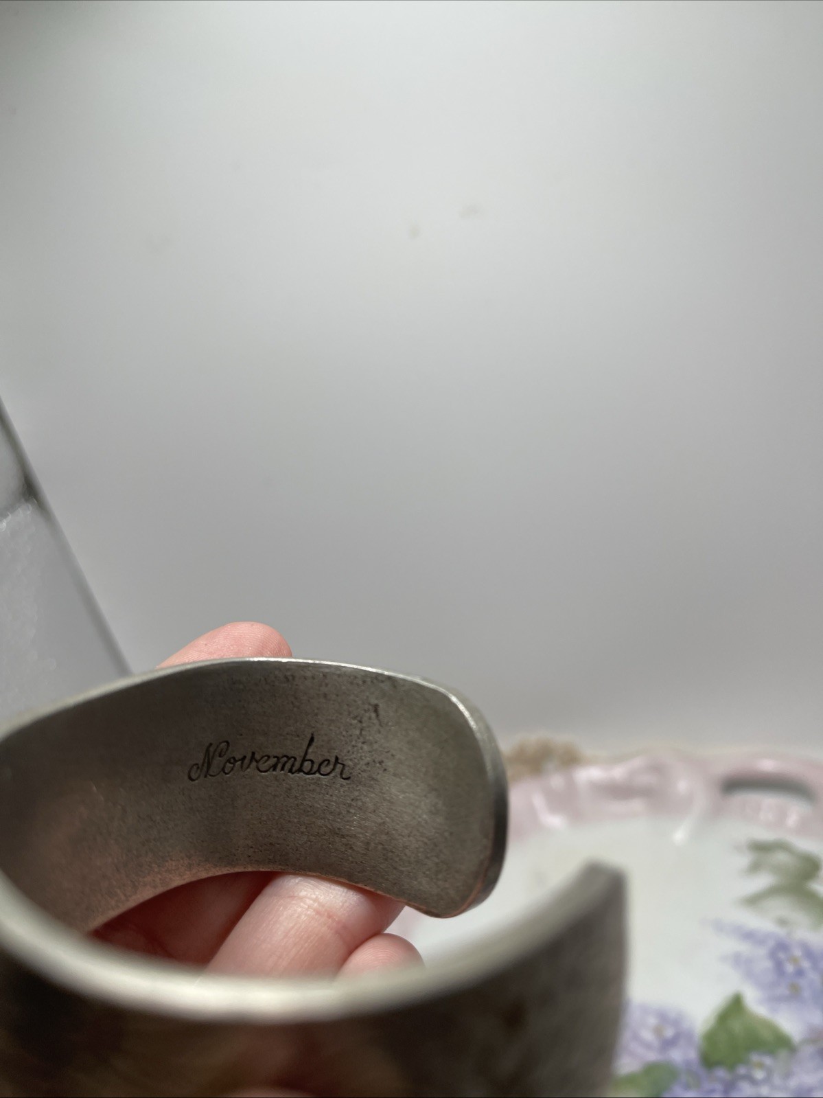 November flower pewter bracelet Salisbury Pewter