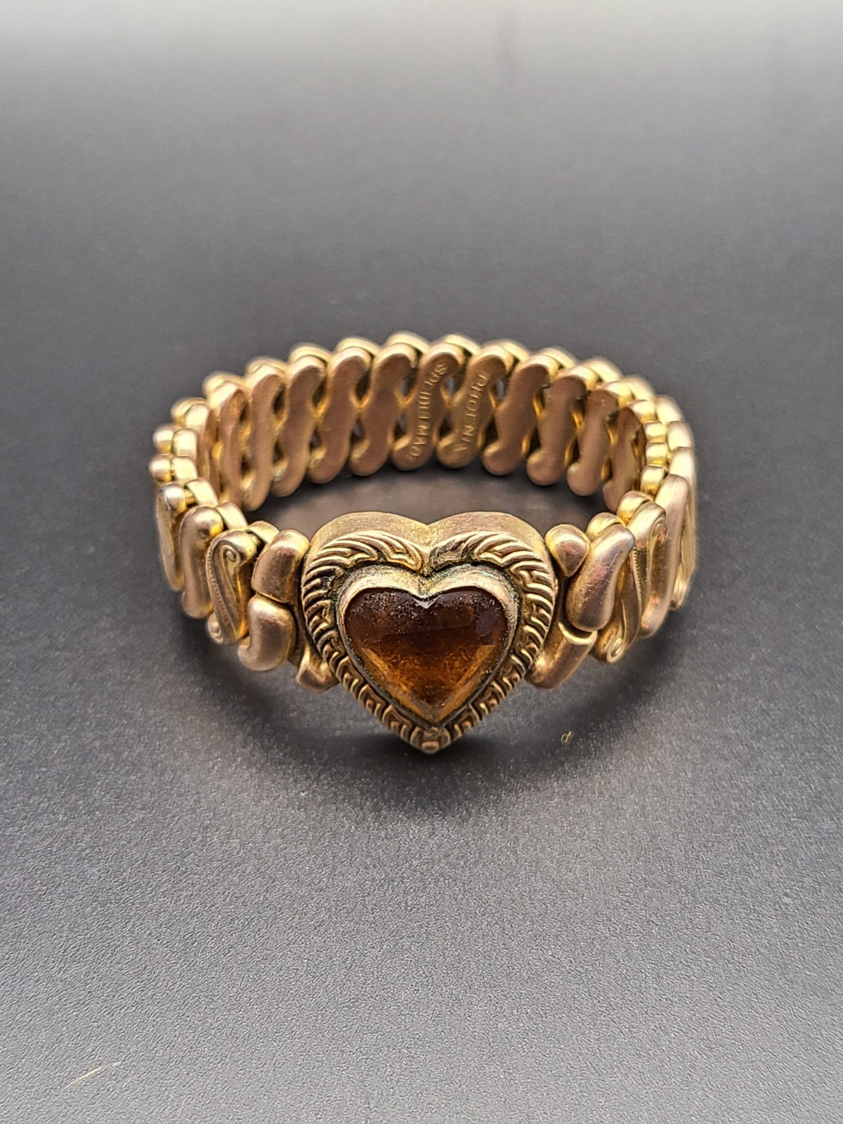Vintage 1940s WWII Speidel Phoenix Gold-Filled Sweetheart Expansion Bracelet…