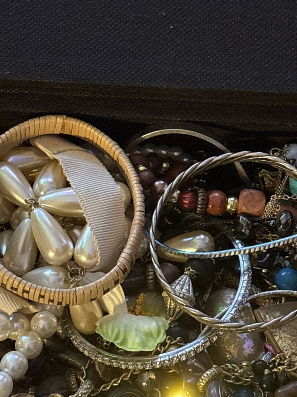Mystery Jewelry Junk Box! 6-7 Lbs Inc Box Beads, Gold Silver Tones, Possible 925