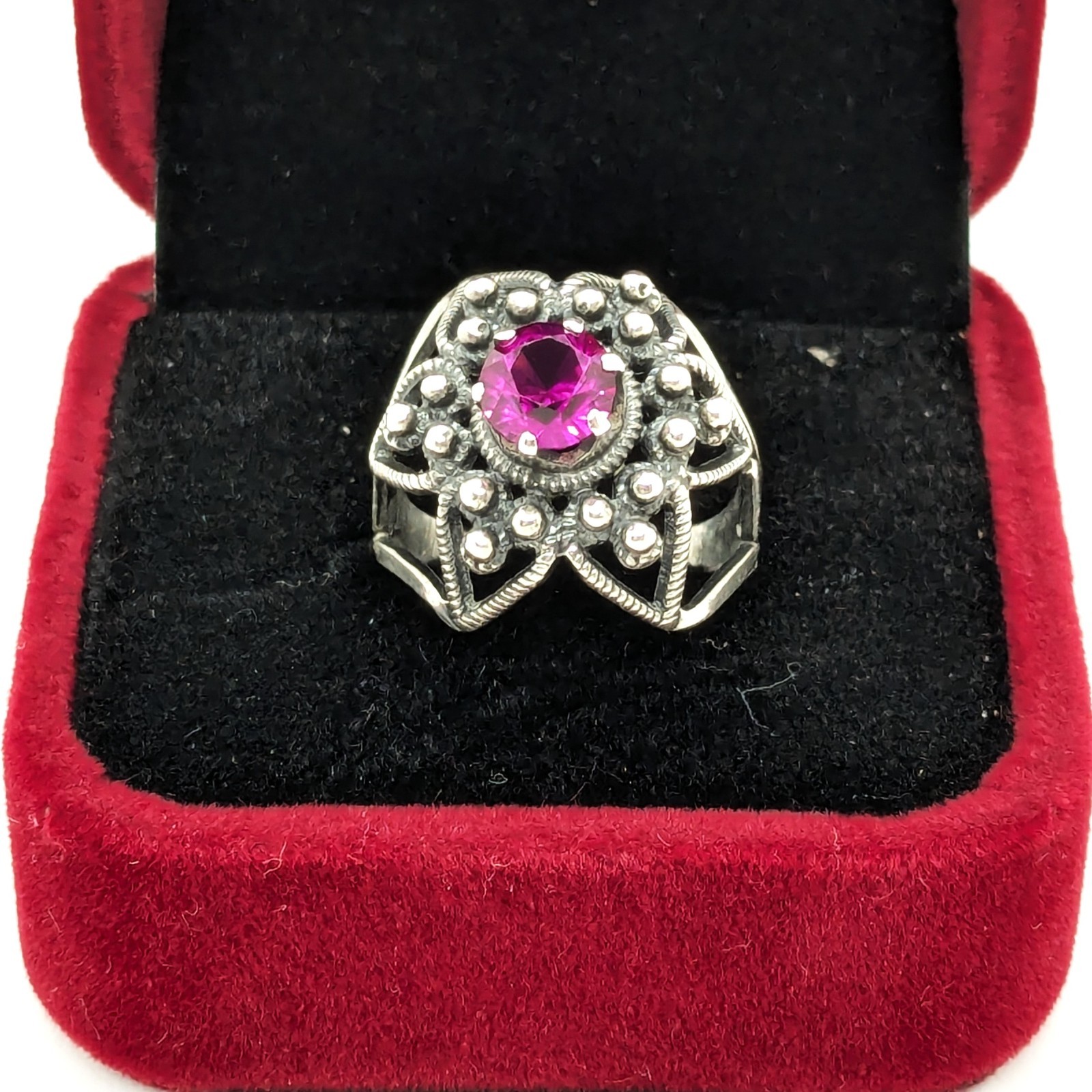 Vintage Elegant Soviet RING Silver⭐875 stamp Star USSR-size: 6.25US (17mm)| UA#4