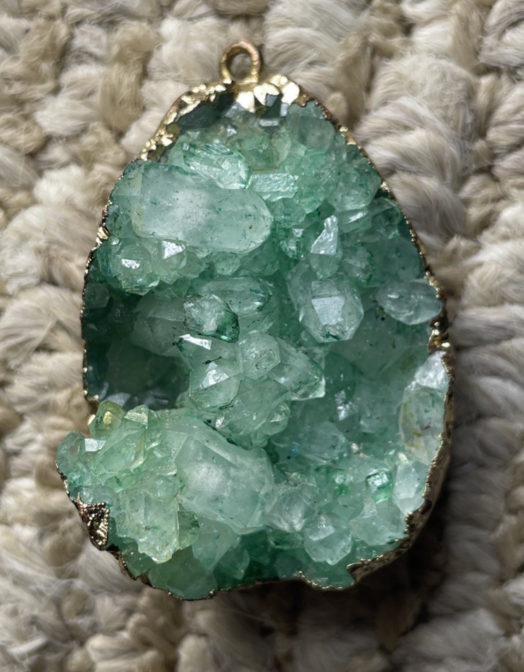 Geode Pendant – Green – Great Piece