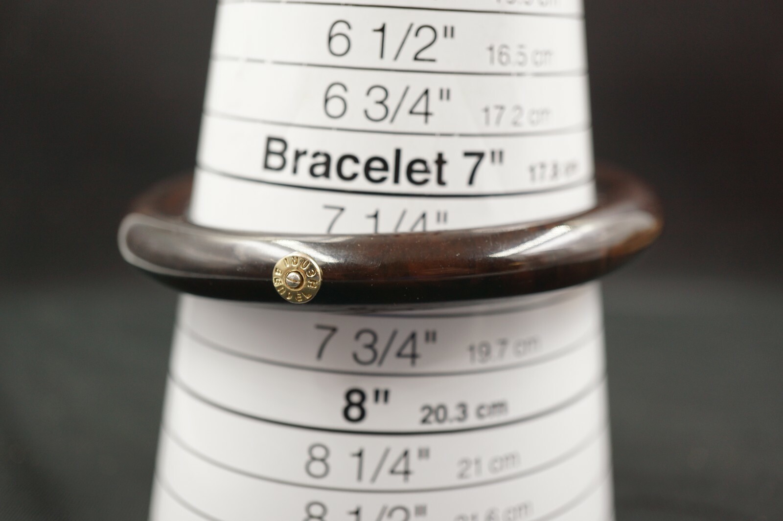 Henri Bendel brown Lucite Bangle fIts a 7 1/4″ Wrist