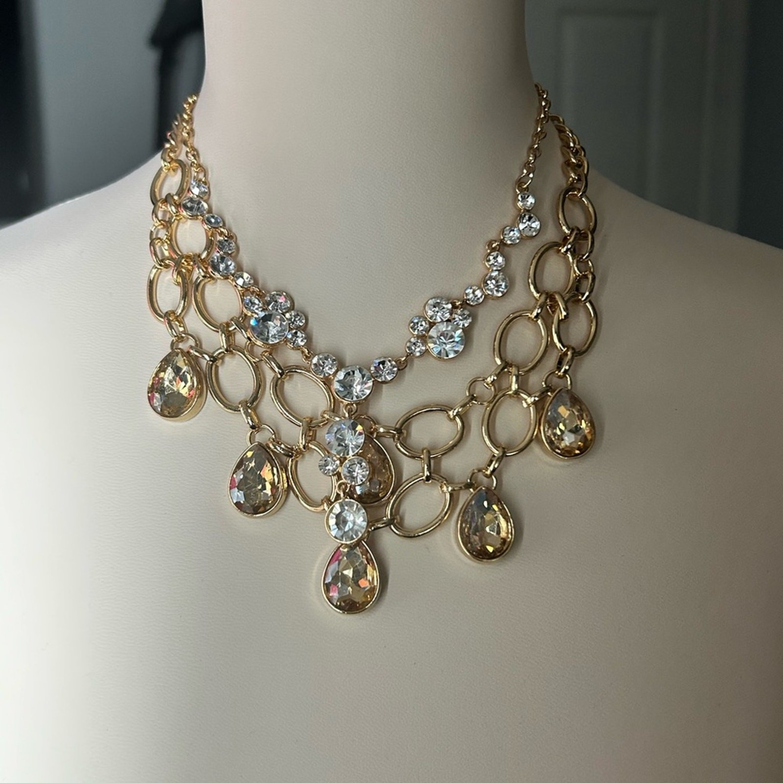 Statement Necklace Earrings & Pin Bundle 5 Pc Set