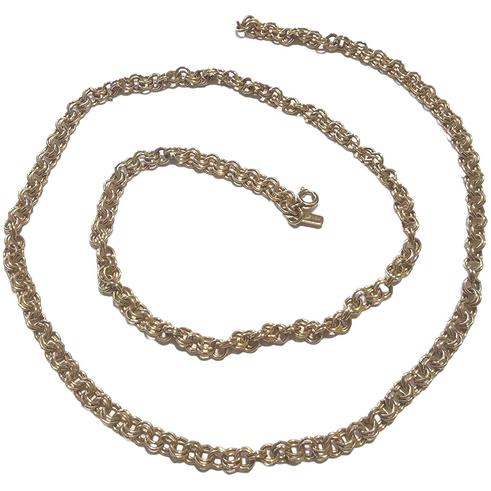 Monet Double Link Rolo Silver Tone Necklace