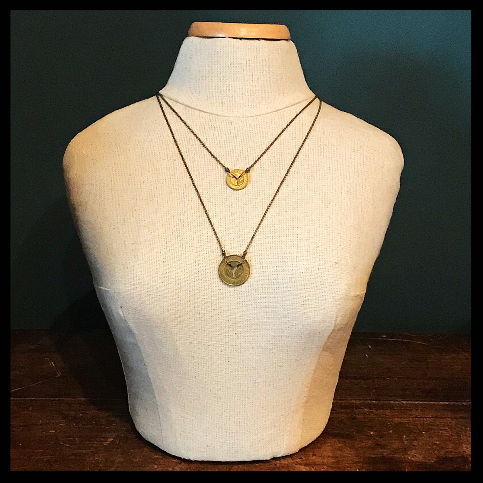 1950’s & 1970’s NYC Subway Token Double-Strand Necklace| Boho Layering