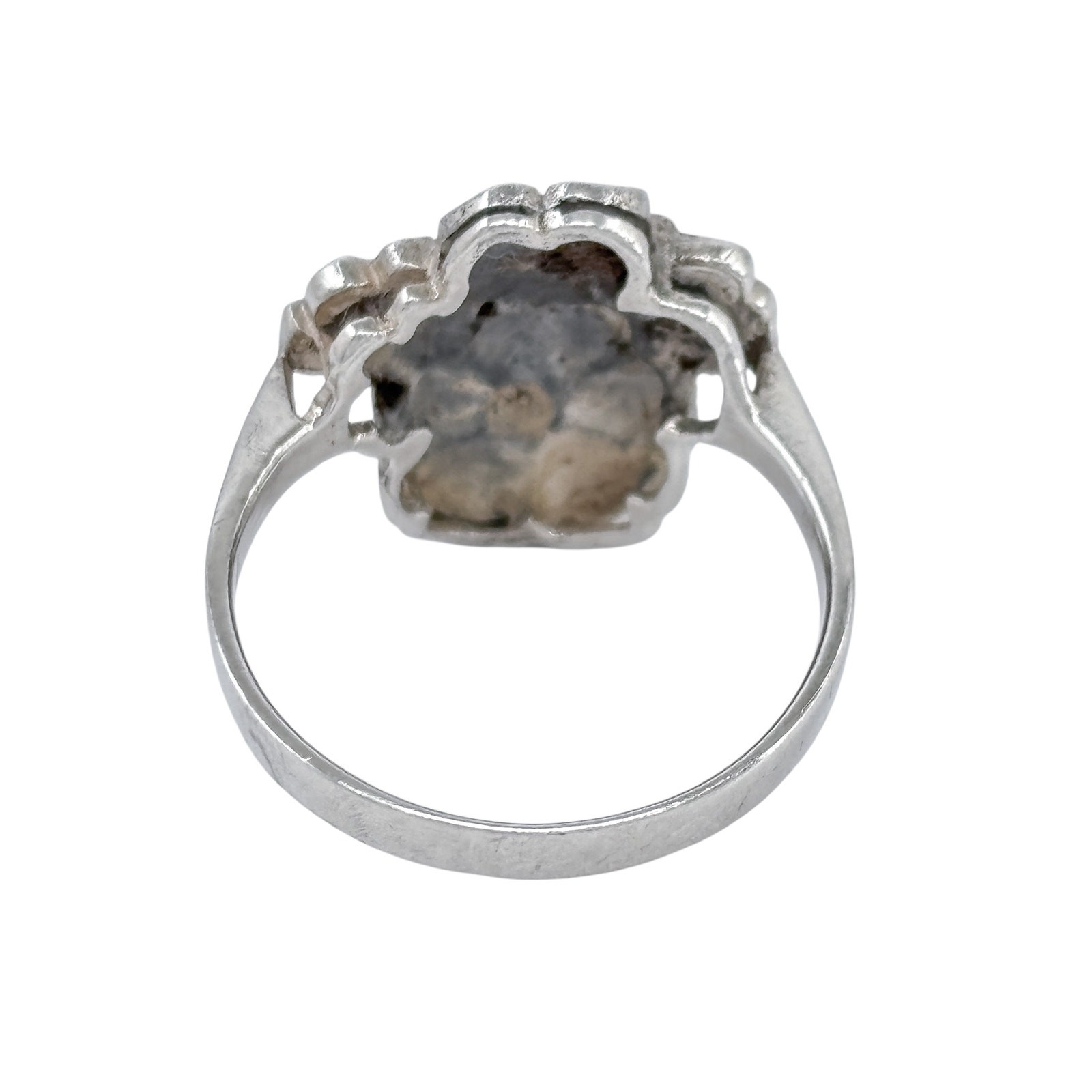 Vintage Sterling Silver 925 Floral Cluster Ring Size 9.5
