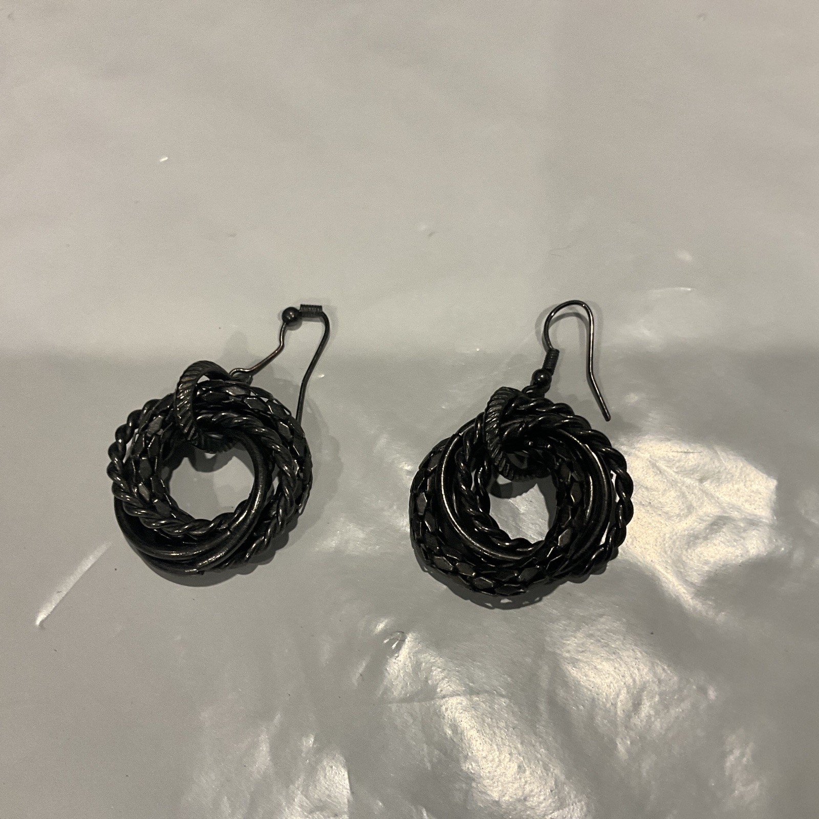 Vintage Necklace And Earrings Set Knotted Rope