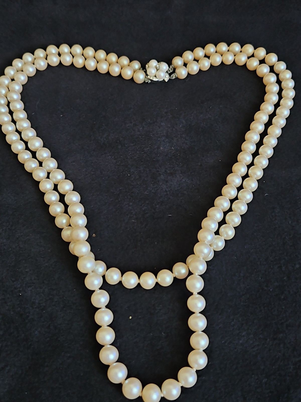 Vintage Faux Pearl Necklaces Lot-5 Pcs, 1950s-1980s, Various Lengths