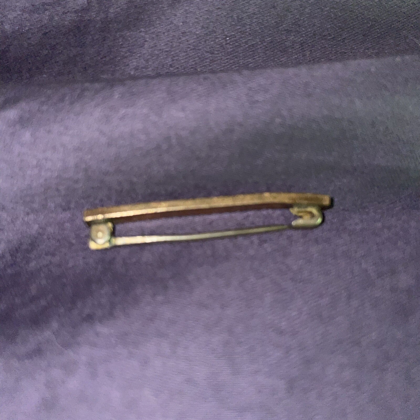 Antique Sweet Bar Lingerie Pin with Seed Pearls Safety Pin Clasp 1 1/2” Long