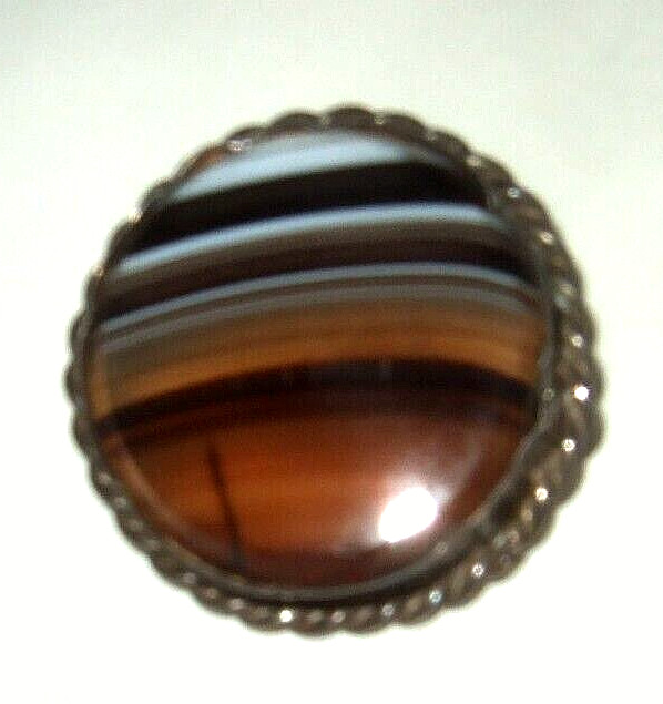 Scottish Agate Pin Antique Estate Jewelry