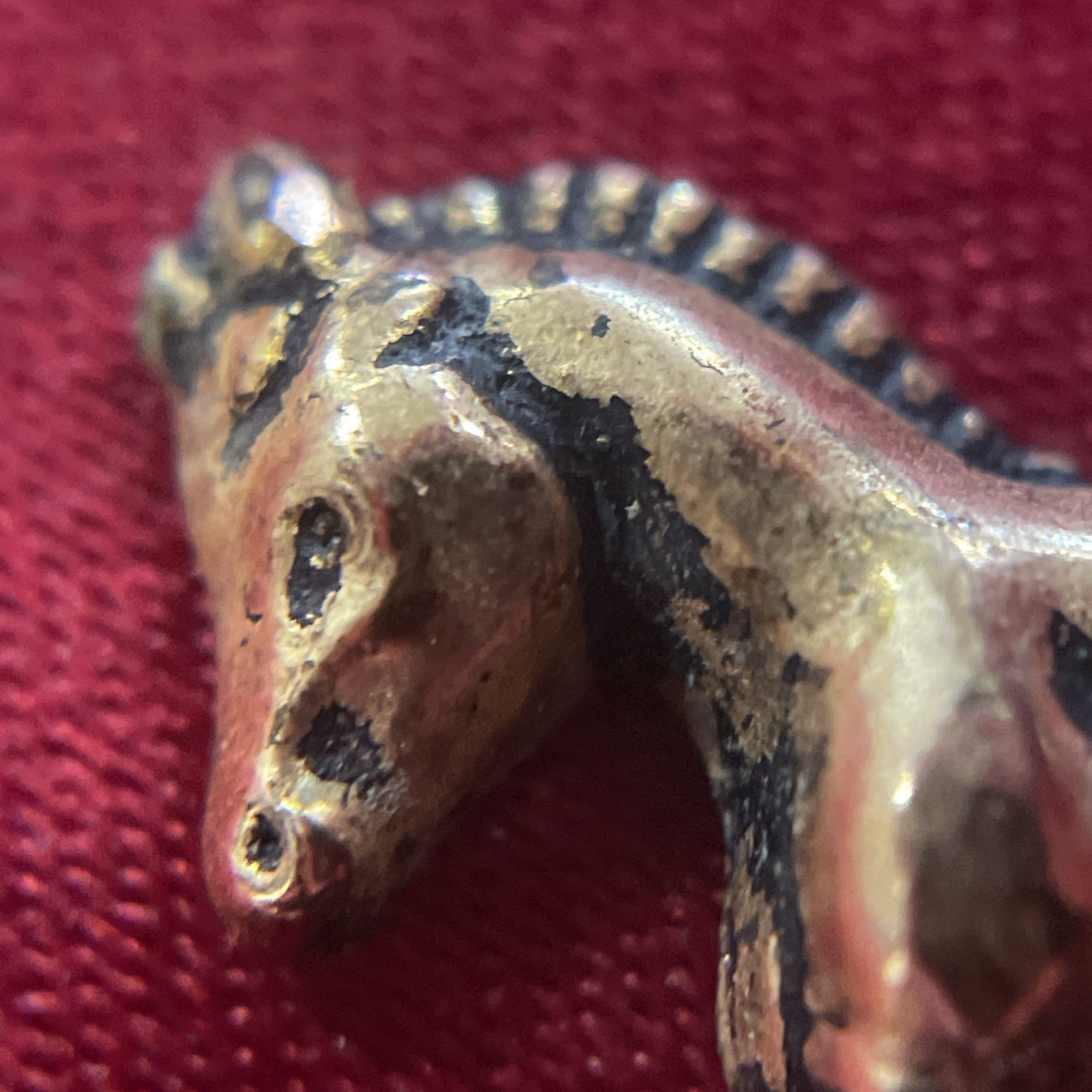 Unmarked Yellow Gold Filled GF Vintage Prancing Horse Charm Pendant