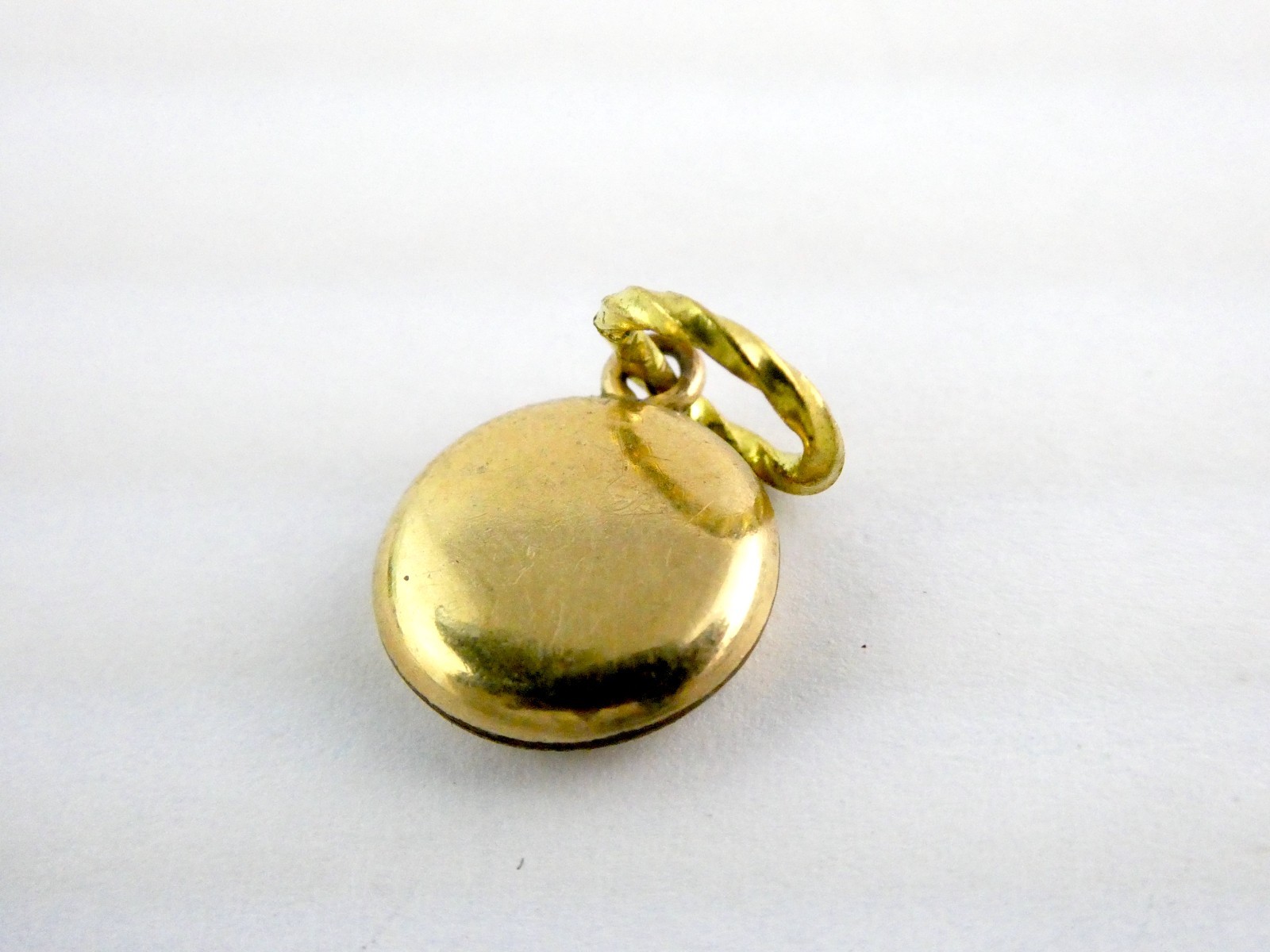 Vintage Unmarked Etched Gold Fill Floral Charm Pendant 1.6g .75 Inch Length