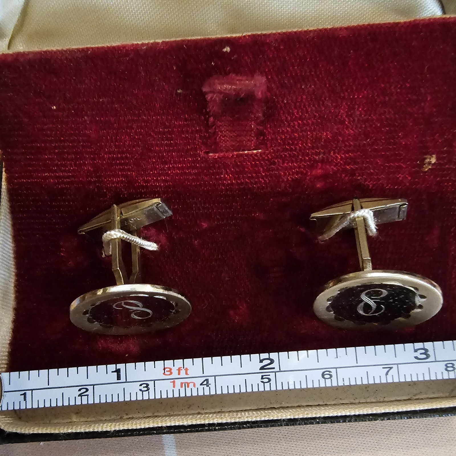Vintage Gold Tone HADLEY Cufflinks “P” Intial