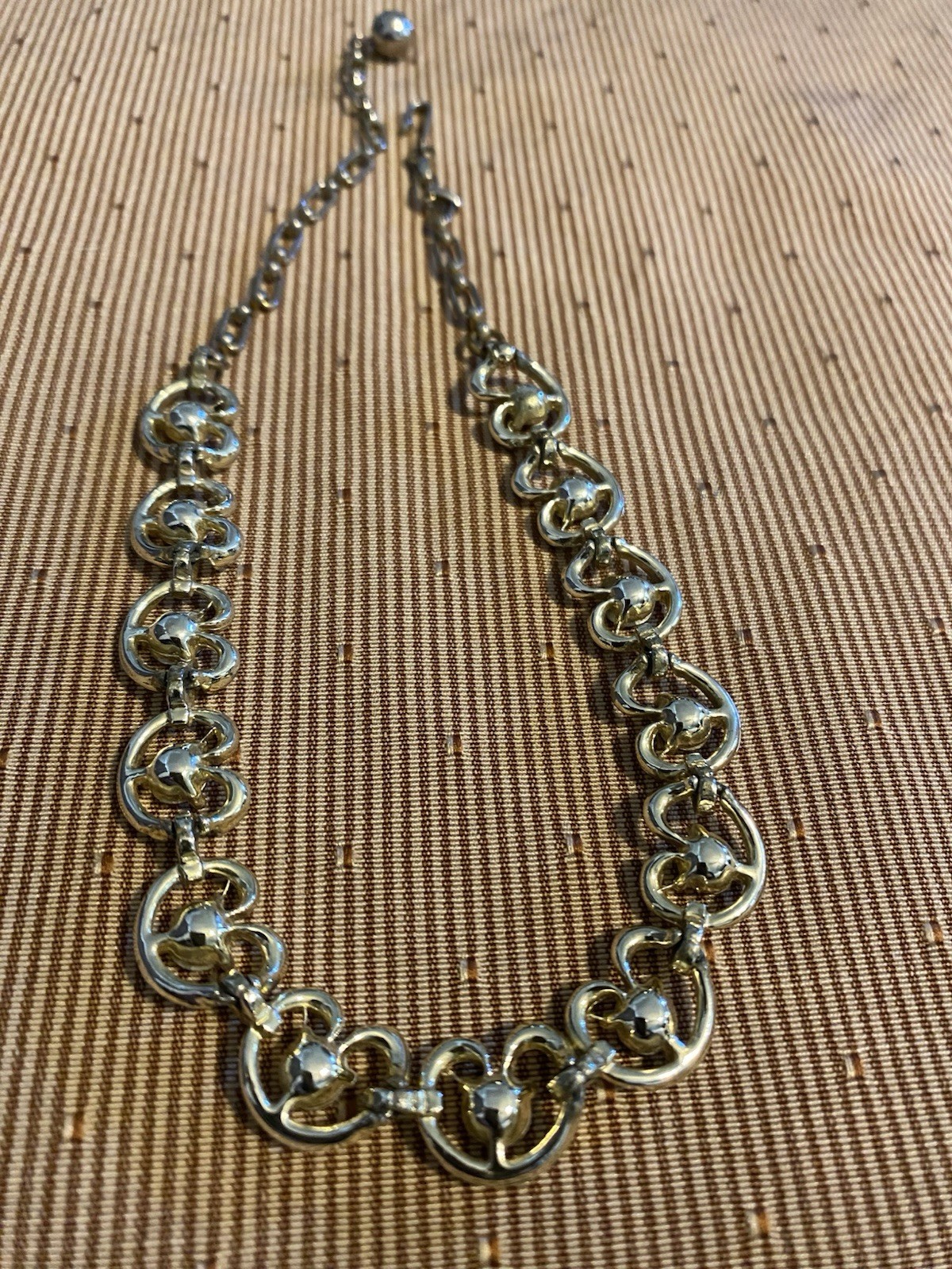 Vintage Aurora Borealis Rhinestone Necklace Hangs Approximately 7 1/2 Inches