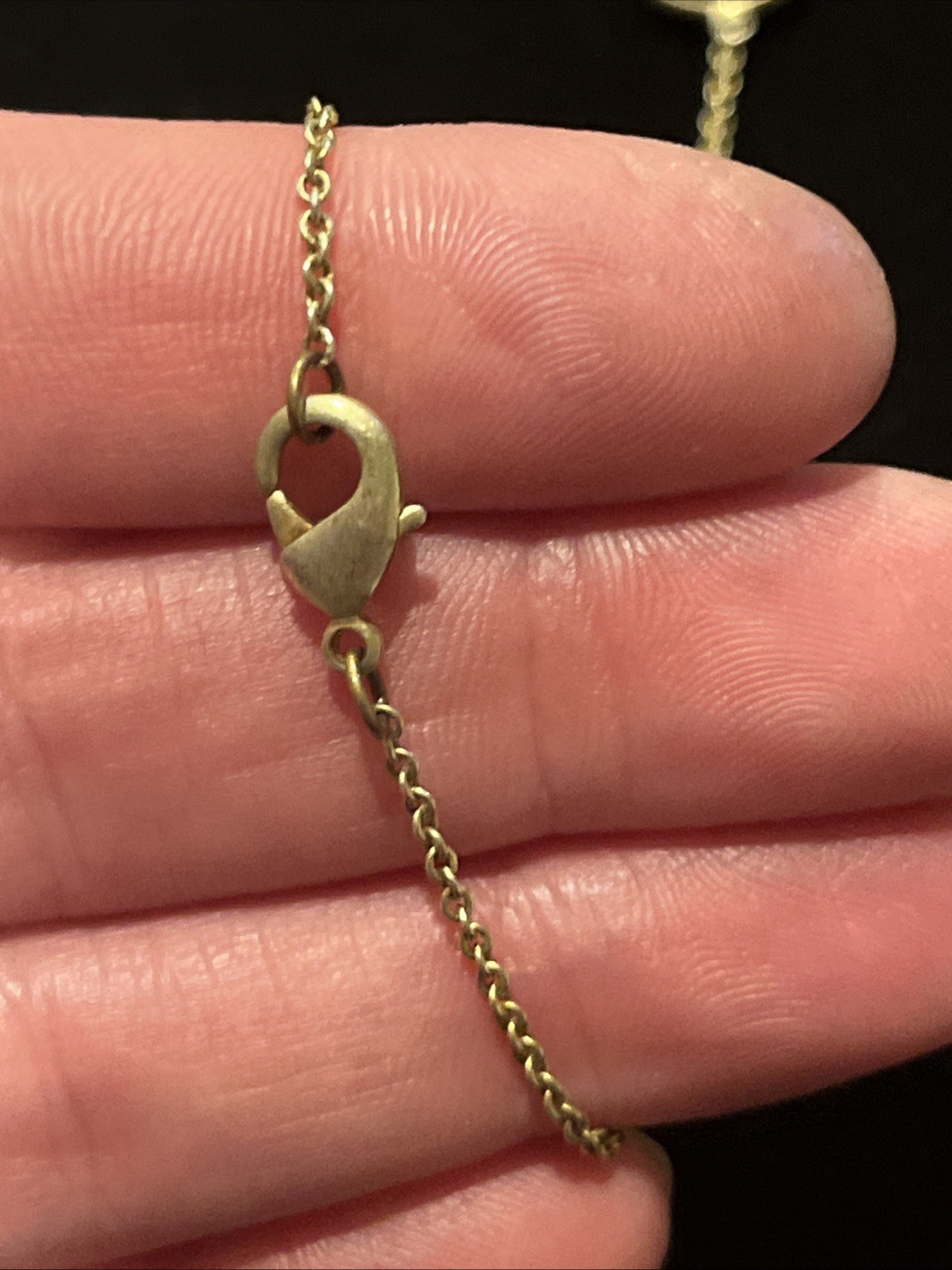 Vintage labradorite bezel station necklace Gemstones 32” Gold Bronze Tone Chain