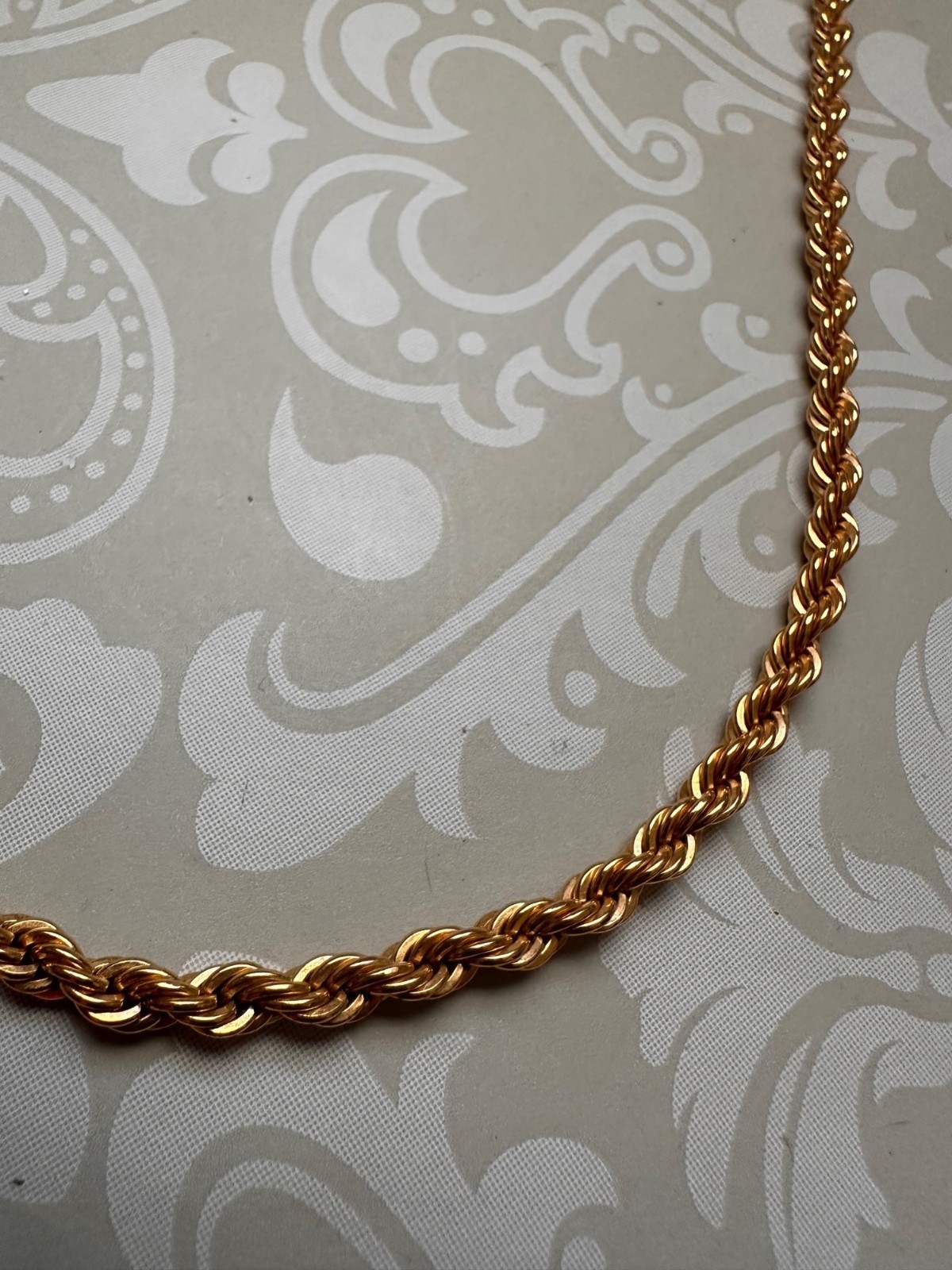 Vintage Monet Goldtone Rope Chain Necklace 20″ Lobster Claw Clasp