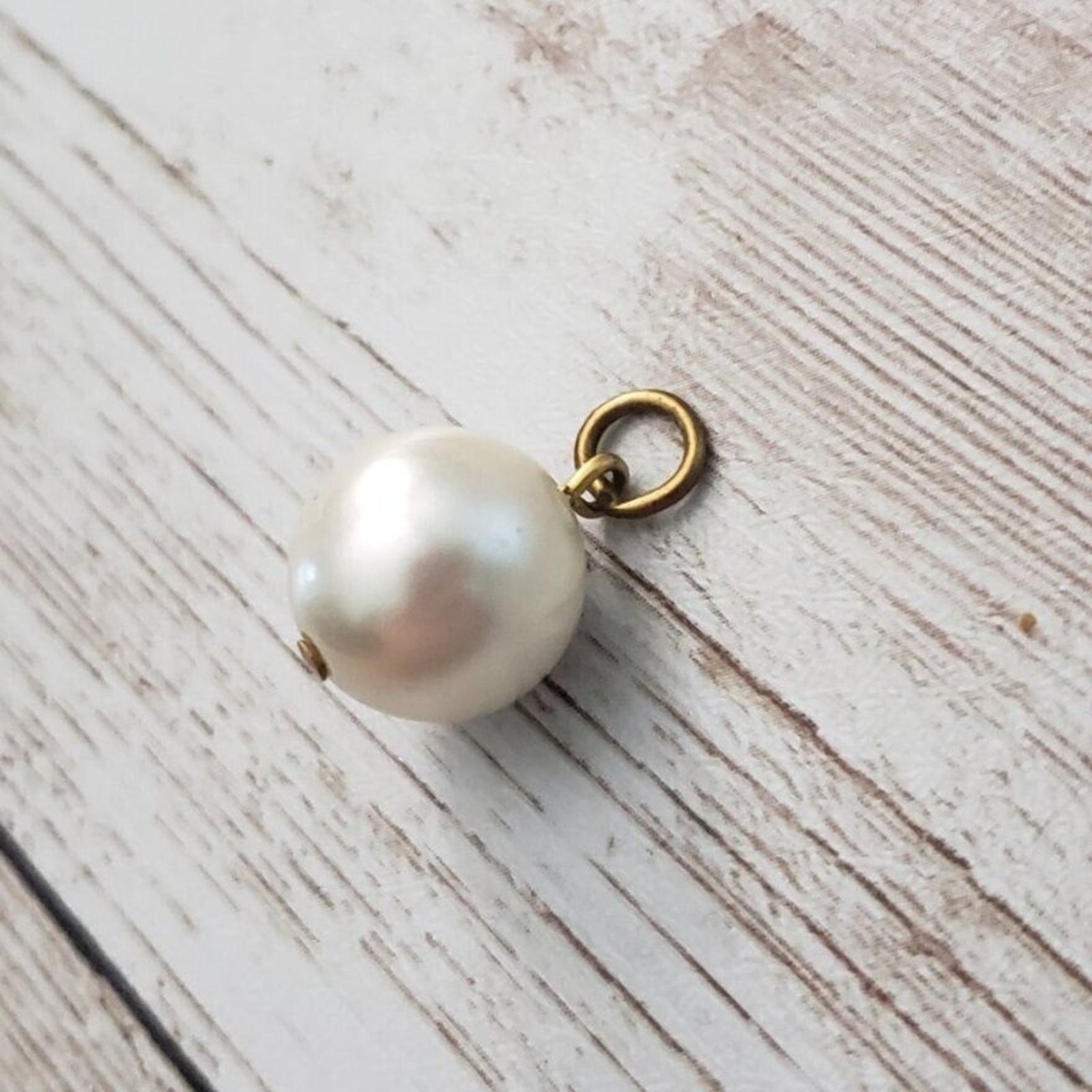 Vintage Pendant Faux Pearl Dangle Pendant – No Chain Included