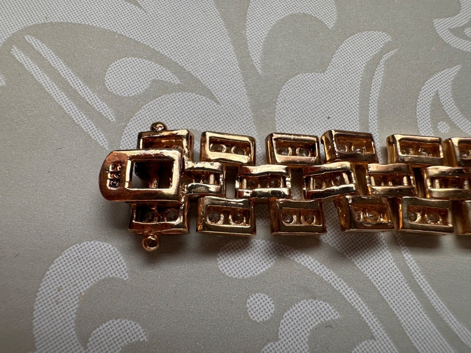 Vintage HSN Colleen Lopez Three Row Rhinestone Tennis Bracelet