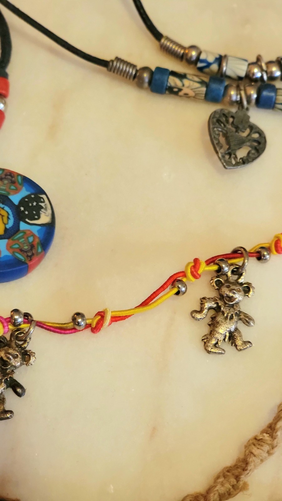 Authentic Grateful Dead Road-Worn Lot Jewelry Collection | Dancing Bears · Hemp