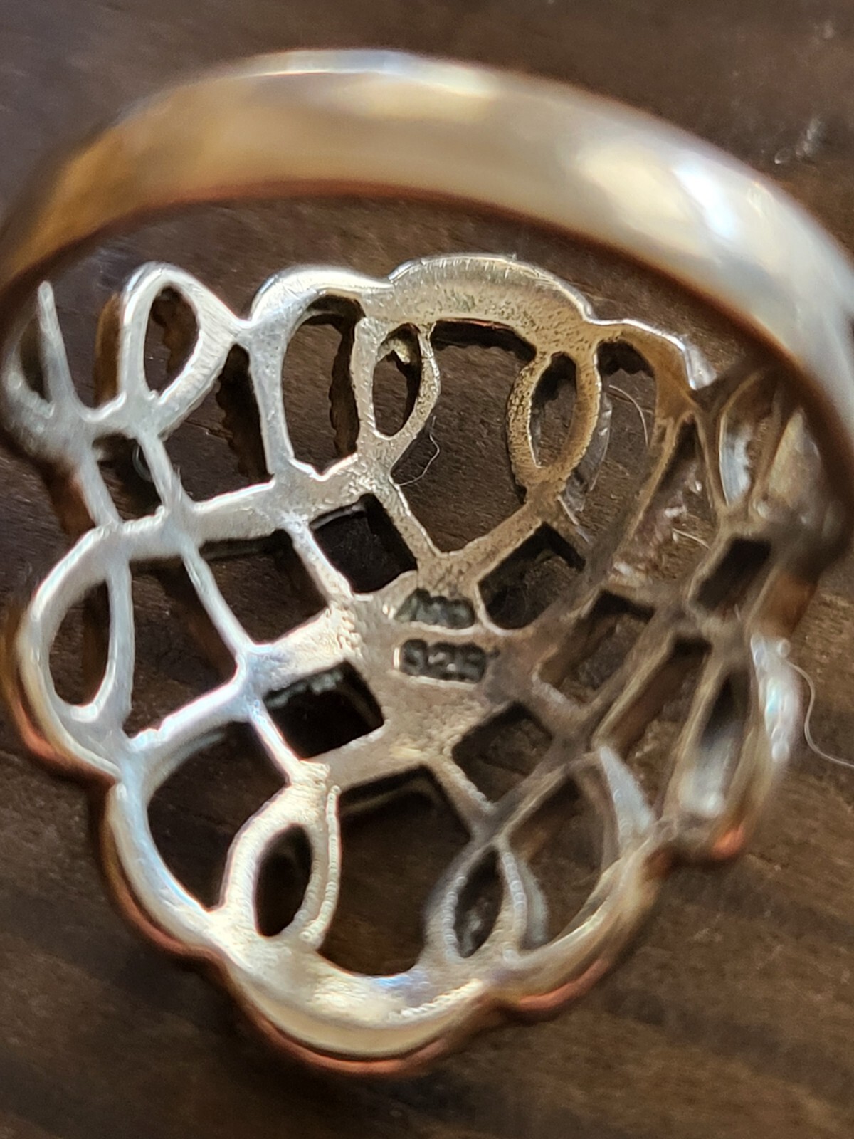 Vintage CW 925 Sterling Silver Scrolled Filigree Beaded Marcasite Ring Size 6.5