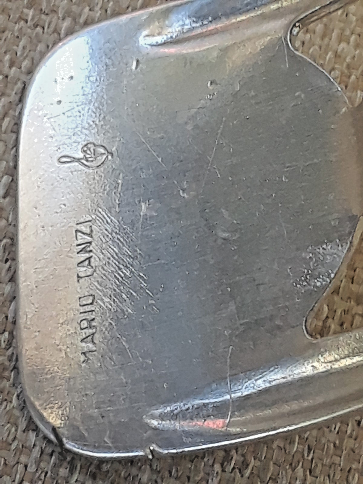 Rare Vintage Mario Tanzi Sterling Cuff Bracelet about 7.5″, 1-1/4″ gap 46.5gr