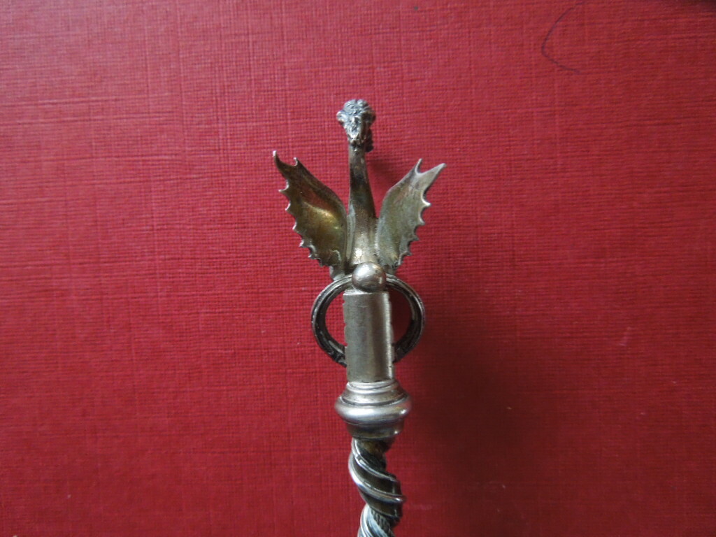 J2744 ANTIQUE SILVER Phoenix HANDCRAFTED VERY NICE DETAILED SEE DESCRIP
