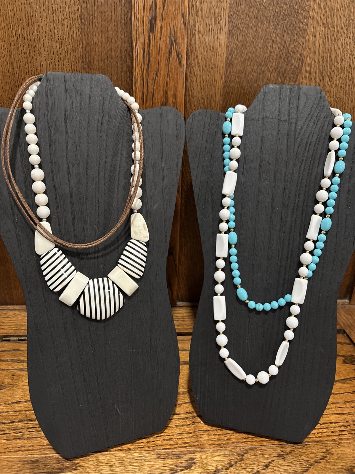 6 Vintage Plastic Necklaces 60’s -80’s Jewelry READ