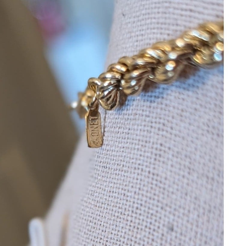 Vintage Monet Gold Tone 5mm Rope Chain 27″ Necklace W/ Sister Clasp
