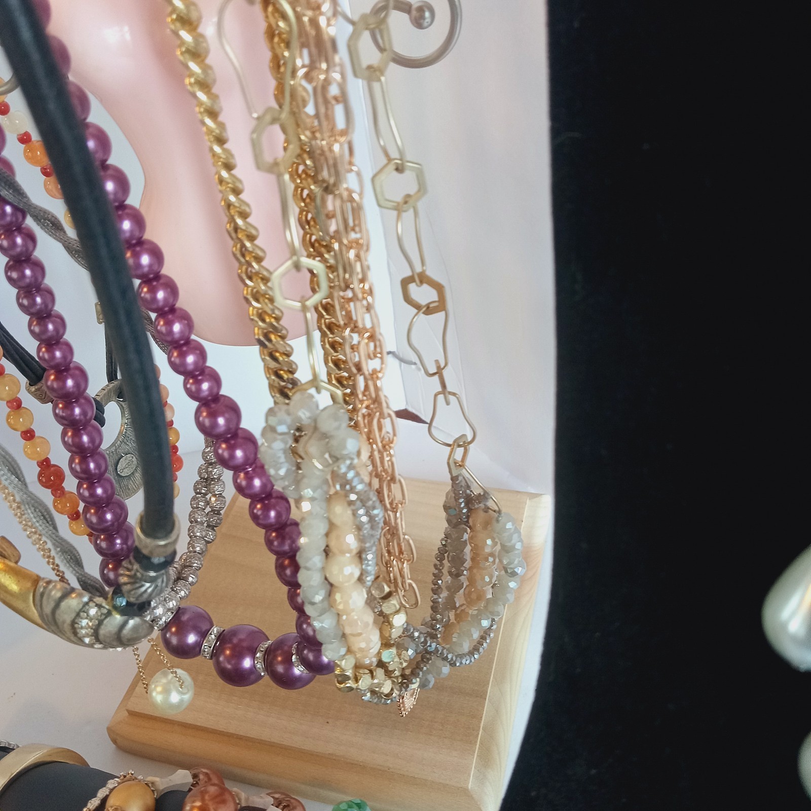 50 Pc Vintage to now Jewelry lot Necklaces Bracelets Earrings Brooches Rings