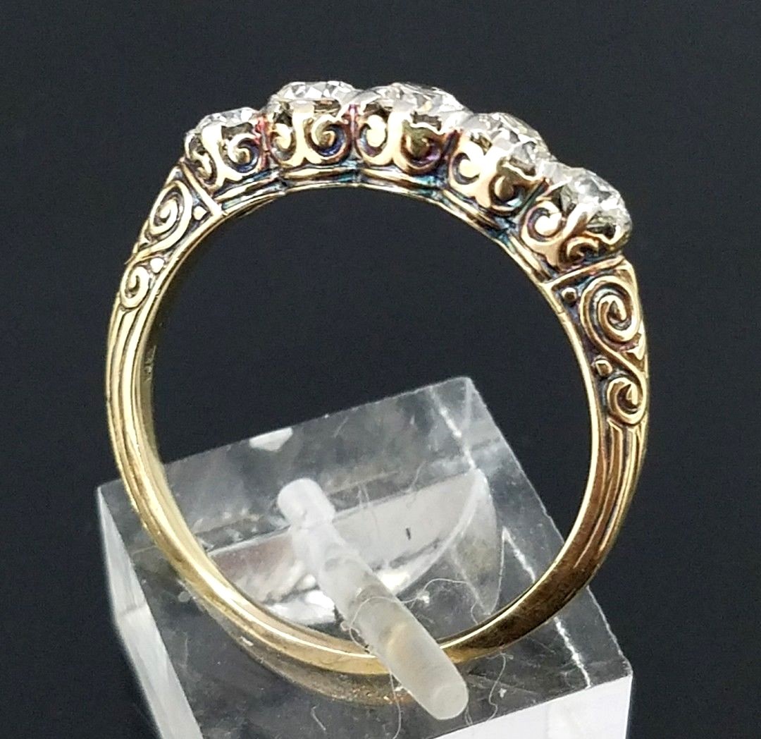 Art Deco Era 14 Karat Yellow Gold 1.00 CTW Diamond Band By Weinman Brothers