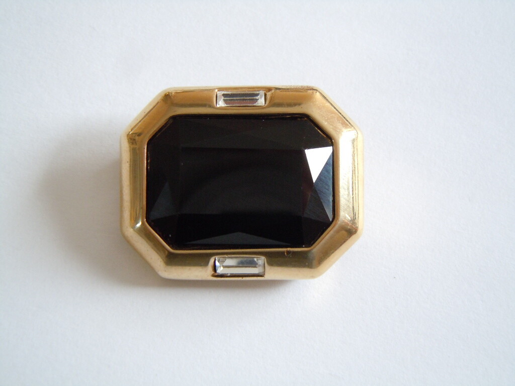 Brooch Gablonz Designer Stamp Costume Jewelry Solid 21.4 G/3.6 X 2.9 Cm