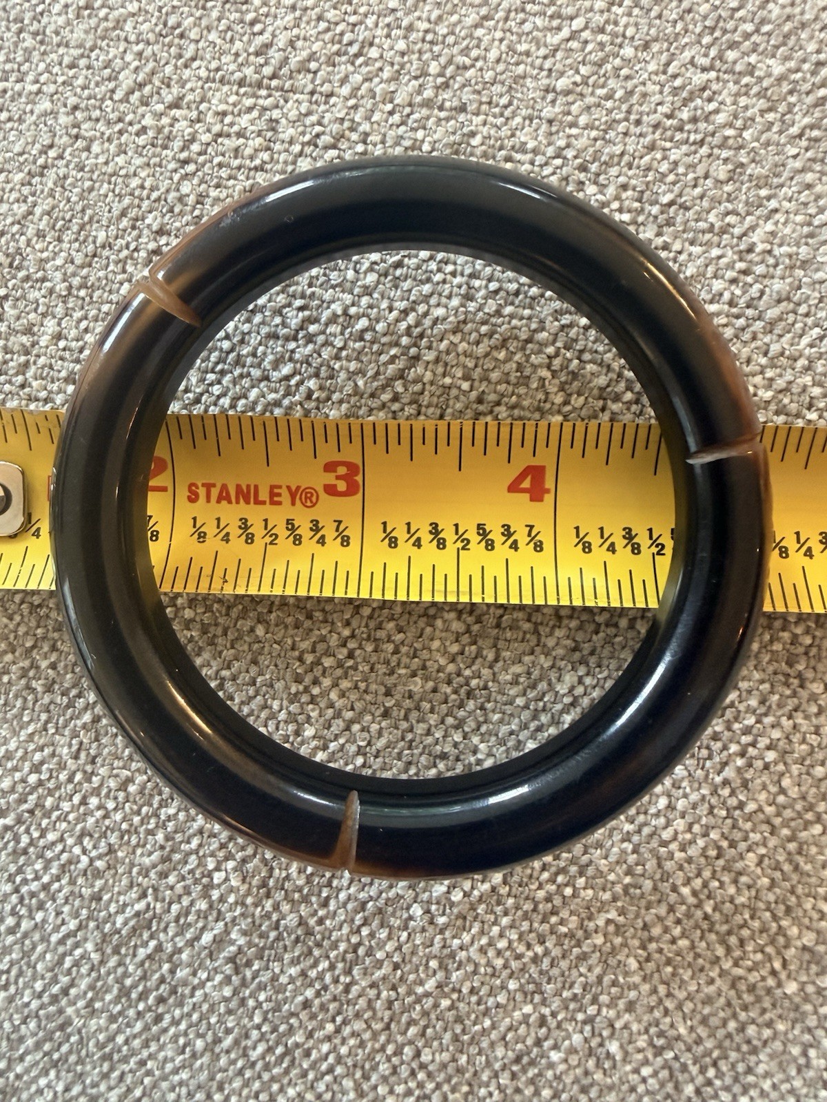 Vintage Carved Overdyed Bakelite Bangle