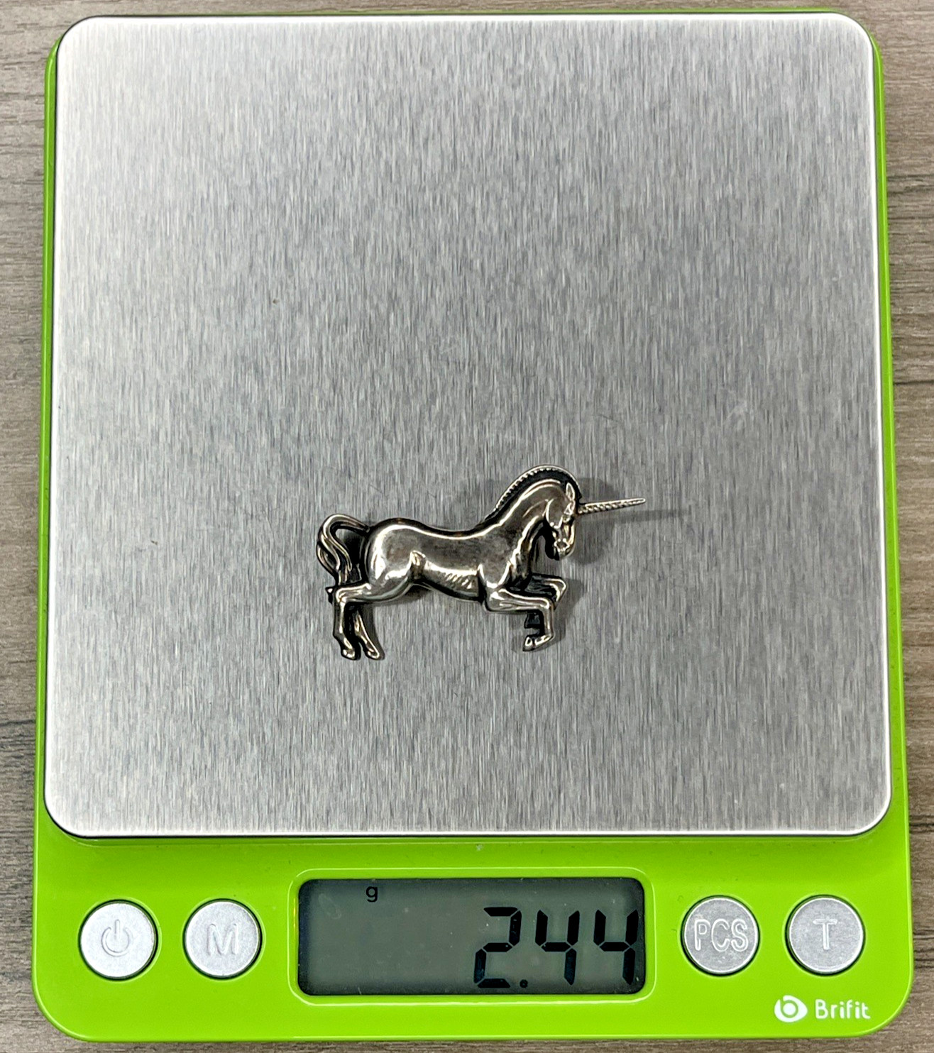 Vintage Unicorn Silver Tone Brooch Pin Whimsical Fantasy Fairytale Ethereal
