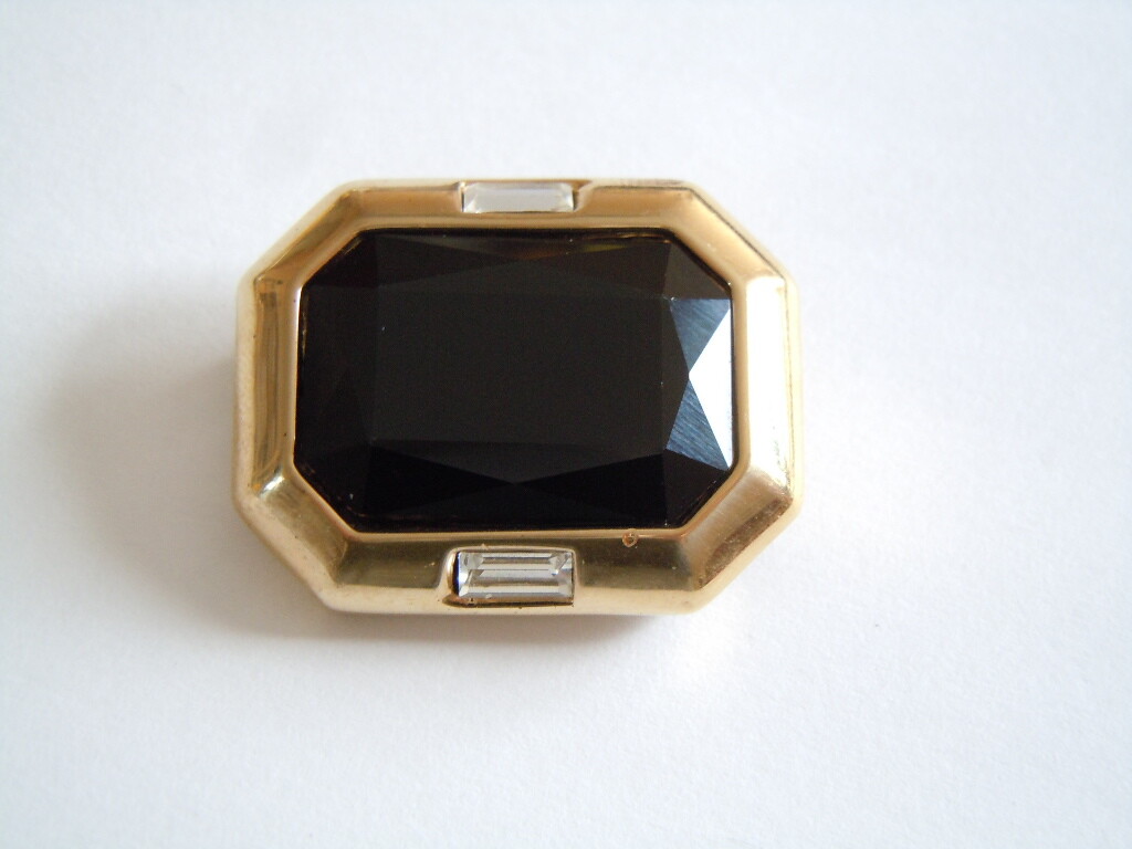 Brooch Gablonz Designer Stamp Costume Jewelry Solid 21.4 G/3.6 X 2.9 Cm