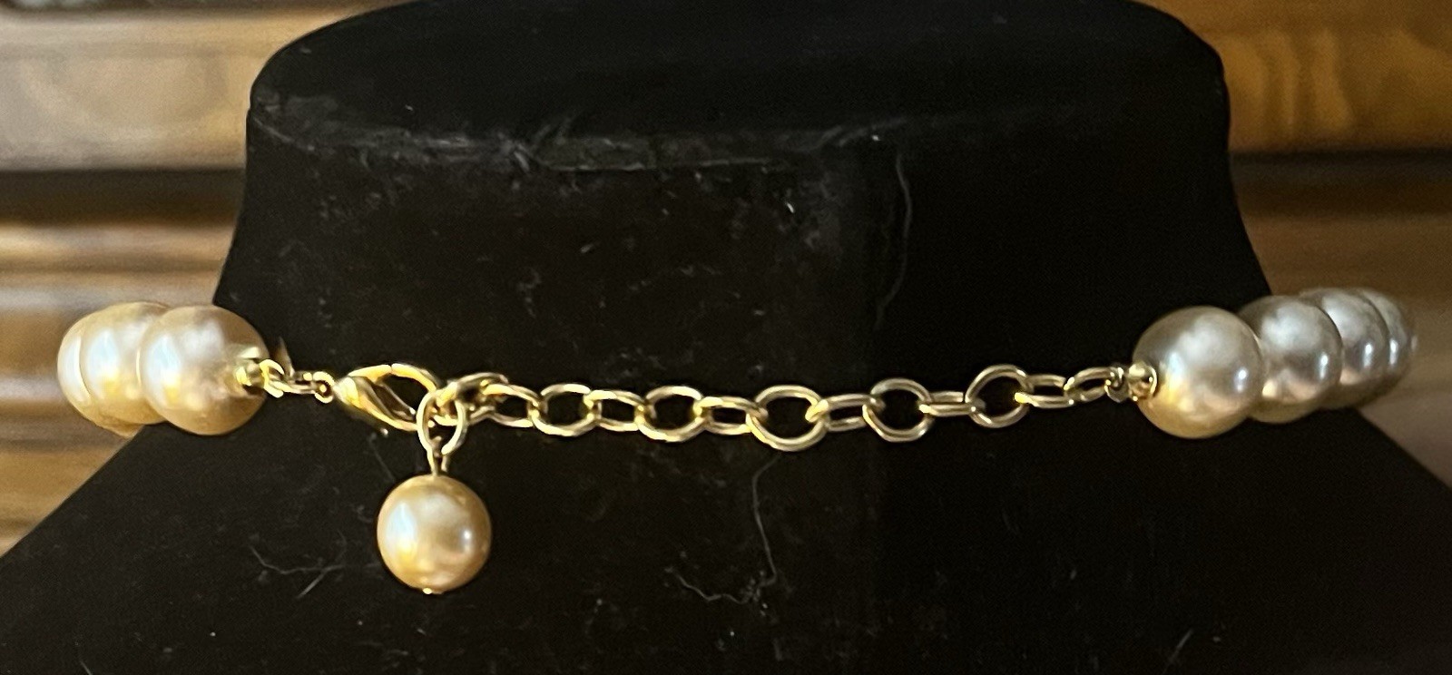 Joan Rivers 18” Faux Pearl Necklace and Statement Earrings Set – Cream & Gray