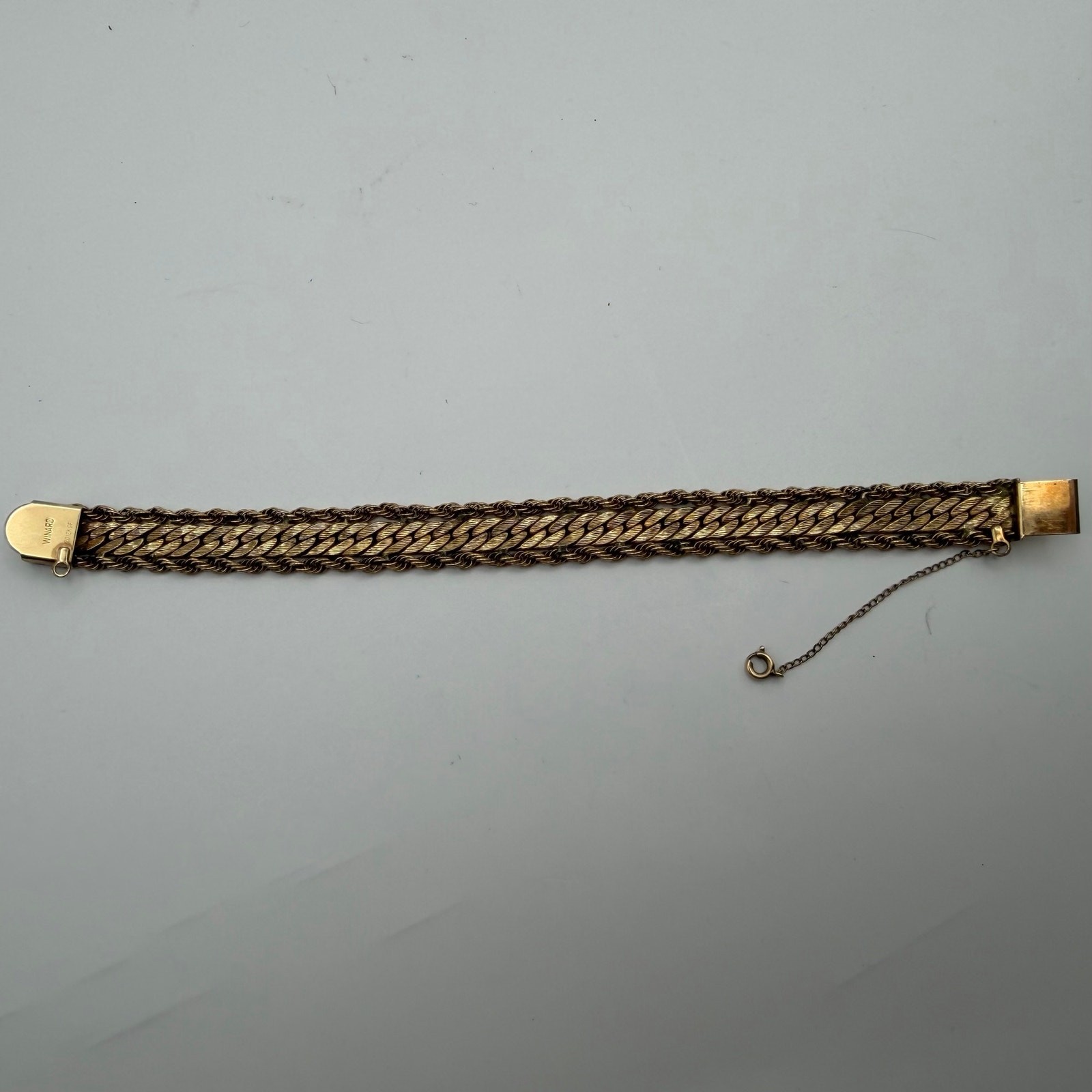 Vintage Winard 12K Gold Filled Mesh Rope Bracelet 22g AS IS / FLAW
