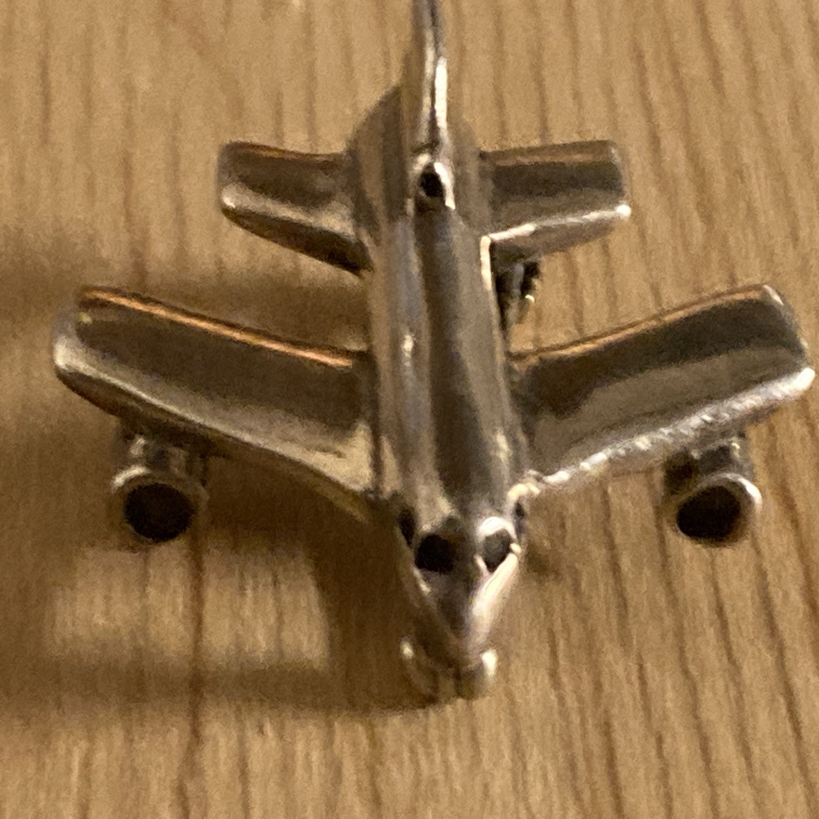 Sterling Silver Pwith Safety Clasp Koan War Era F–86 Sabre Fighter Jet