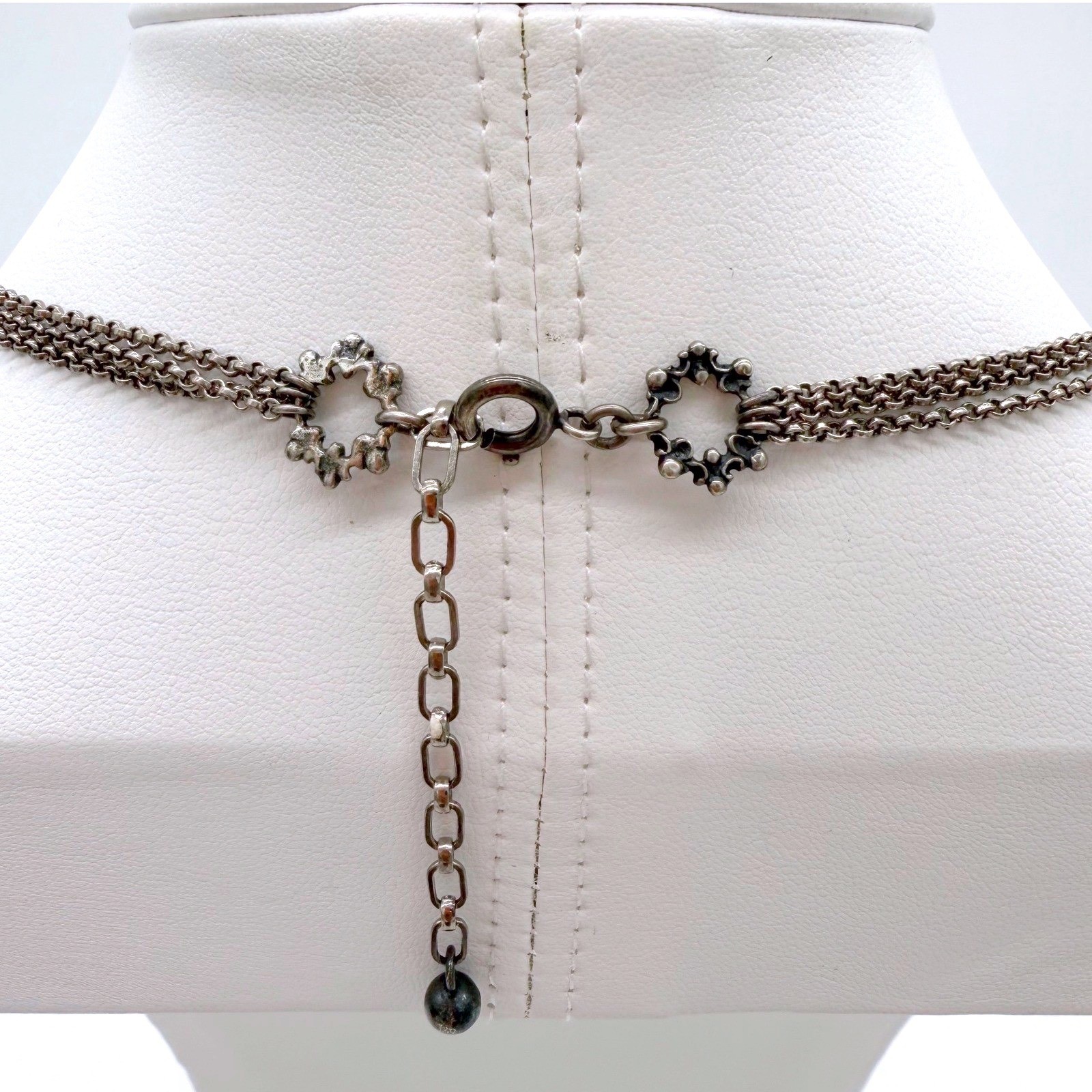 Antique 835 Silver Festoon Necklace Amethyst Pearl German Edwardian Art Nouveau