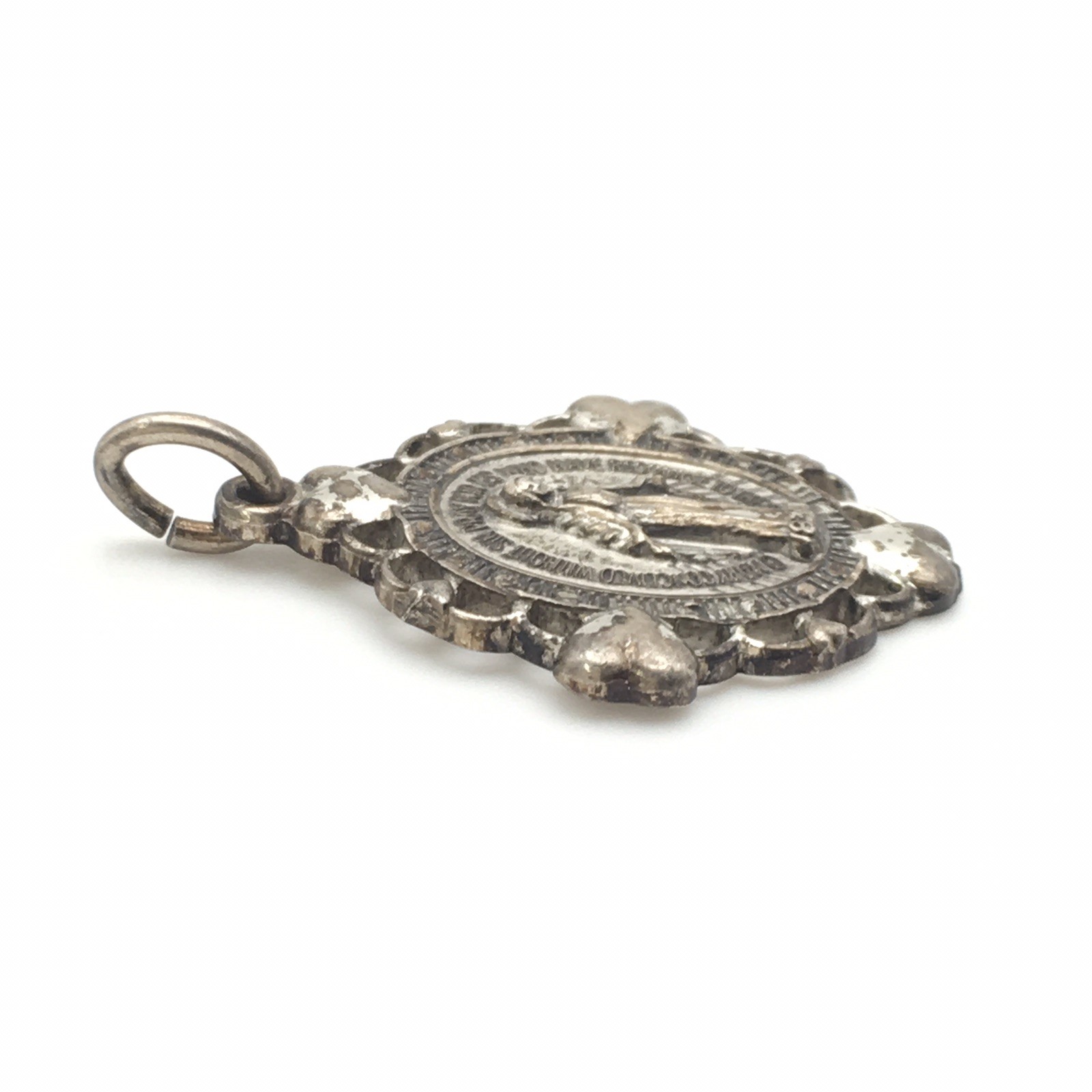 Vintage Sterling Silver CREED Miraculous Mary 1830 Charm Marked Sterling 3g #40