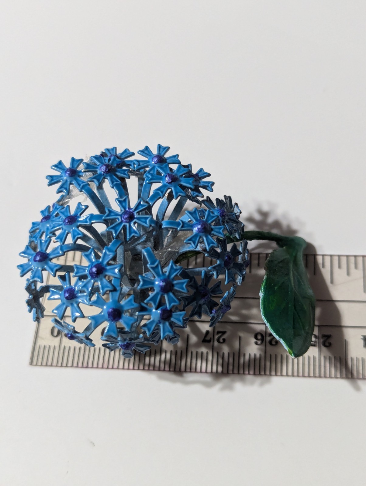 Hoya Flower brooch Pin 3D Forget Me Not Pin Floral Two Tone Blue Repaint