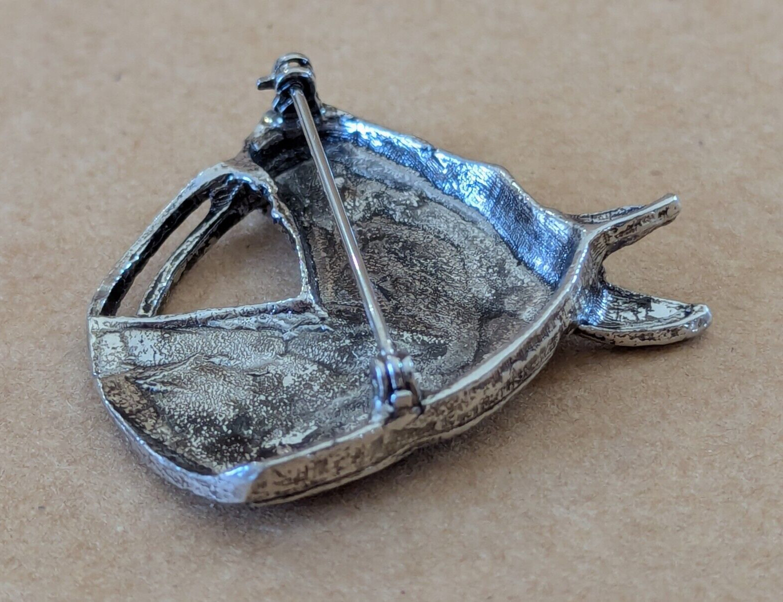 Horse Head Brooch Equestrian Silver Tone Vintage Very Nice!