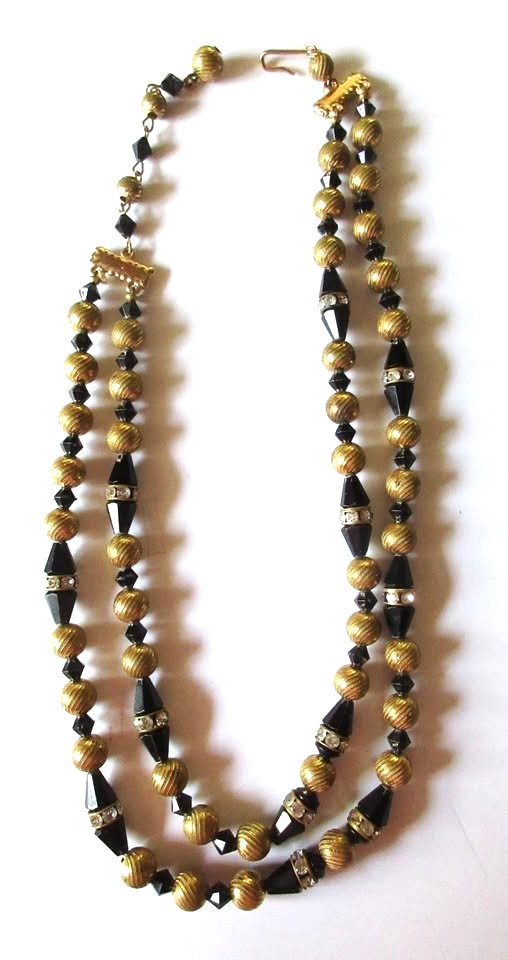 3 Vintage Glass Beaded Necklaces