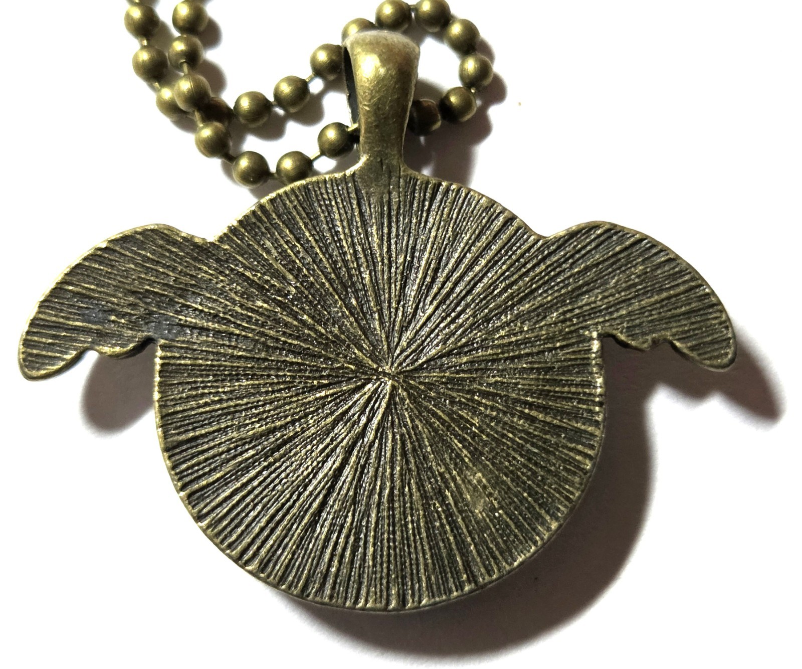 Bronze Glass Sea Turtles Pendant Necklace