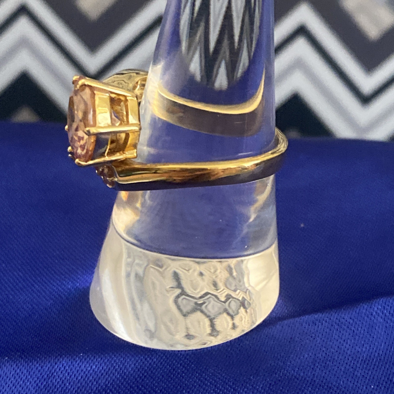 Charles Winston CWE Citrine CZ Ring Size 8