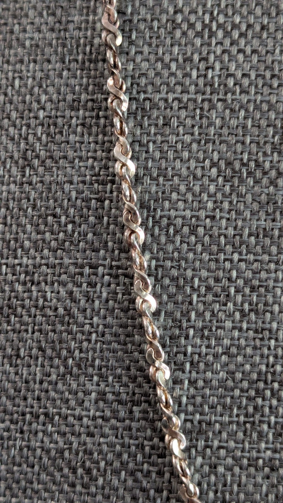 Vintage Sparkle Sterling Chain Necklace 925 Marked Chain Necklace
